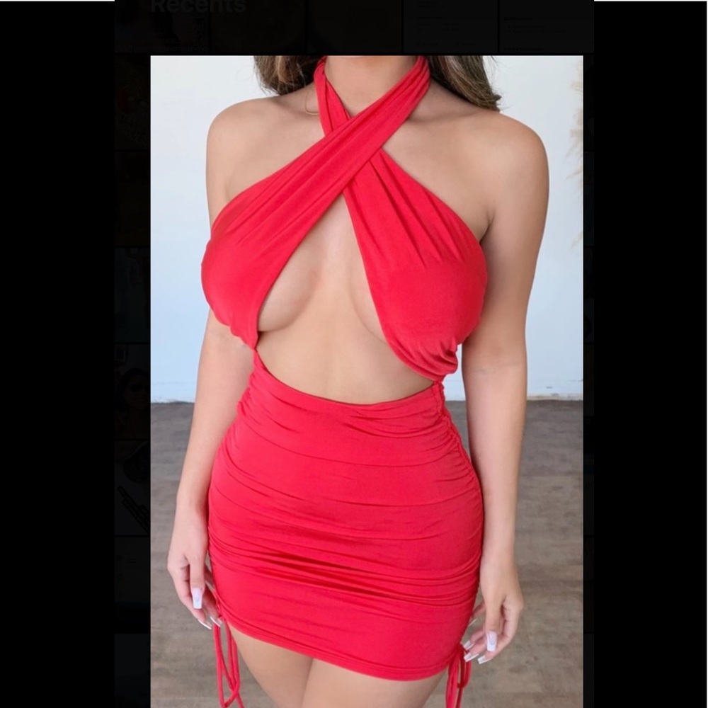 OOTD Fash Red dress (mini/ midi)